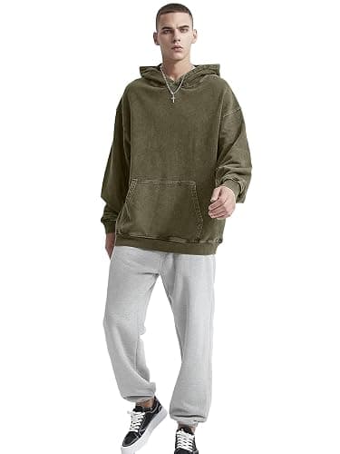 KEEPSHOWING Mens Oversized Hoodies Vintage Hoodie Couples Pullover Acid Wash Hoodies for Men Streetwear Sweatshirts thumbnail 6