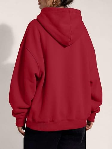 Trendy Queen Womens Hoodies Oversized Sweatshirt | Cozy Fleece Sweaters, Basic Pullover Shirts, Large Kangaroo Pocket, Seamless Daily Outfit Match thumbnail 4