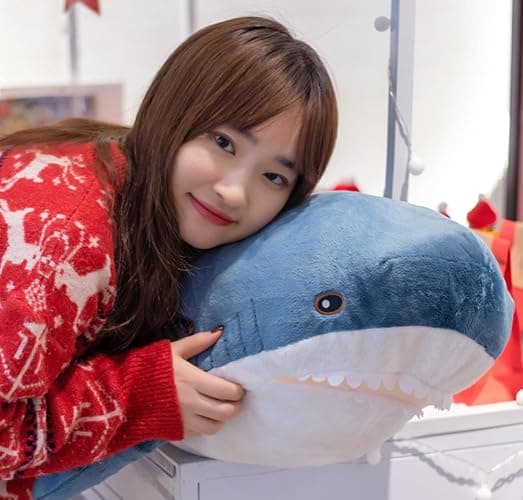 39.5-inch Plush Shark Toy Pillow, Giant Shark Stuffed Animal,Soft Shark Cushion Pillow Shark Plush Pillows,Chubby Stuffed Shark Toy - Children s Boys and Girls Room Decoration Bedtime Gift (Blue) thumbnail 2