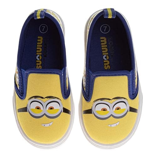 Kids Character Slip-On Canvas Shoes Sesame Street, Mickey Mouse, Spider-Man, Paw Patrol, Spongebob and Minions Casual Everyday Sneakers for Boys & Girls 5-10 Toddler 11-13 Little Kid 1-4 Big Kid - Image 1