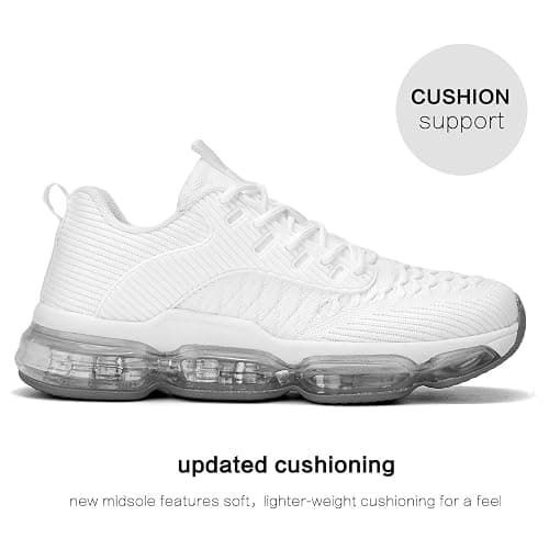 Luogoks Womens Walking Running Shoes Air Cushion Basketball Sneakers Fashion Tennis Breathable Sport Gym Fitness Cross Trainers Shoes thumbnail 4