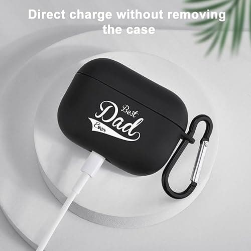 Sedoied Best DAD Ever Earbuds Case Cover for AirPods Pro Bluetooth Headset Charging Case Protection TPU Case Protective Black-Style, One Size (earphone case) thumbnail 5