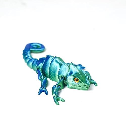 3D Printed Lizard Model with Eyes,Flexible Animals Toy Statue,Movable Joints,Home Office Decor,Interesting Toys,Festival Gifts toco,Fidget Toys, Executive Desk Animals Toy (GB) thumbnail 9