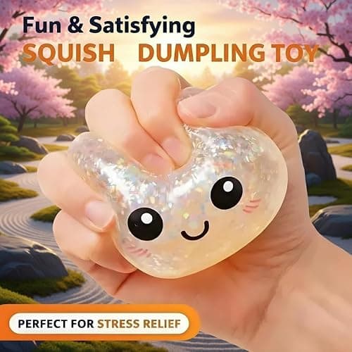 Glitter Dumpling Squishy, 2026 Upgrade Dumpling Squishy Mystery Box, Colorful Dumplings Stress Balls Fidget Sensory Toy, Stocking Stuffers with Food Steamer Stretchy Desk Toys thumbnail 7