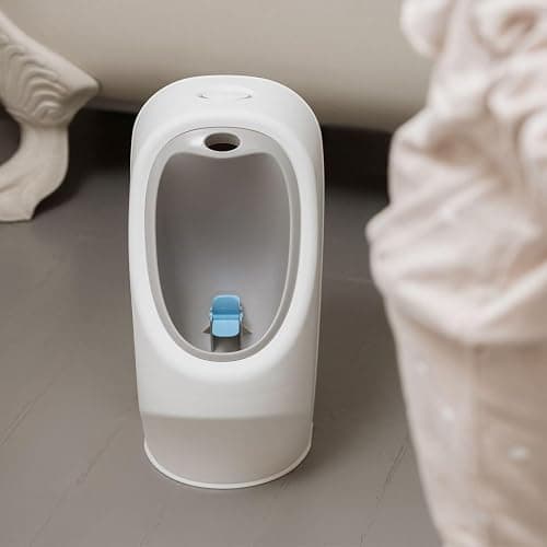 Nuby My Real Training Urinal - Freestanding - With Life-Like Flush Button and Sound - Potty Training for Boys - 18+ Months - White thumbnail 2