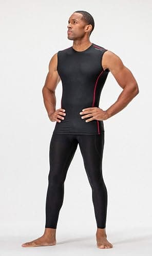 DEVOPS 3 Pack Men's Compression Shirts Sleeveless Workout Tank Top Baselayer for Gym Training, Running, Moisture Wicking thumbnail 3