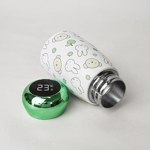 Miffy x MIPOW 3-Pack LED Temperature Display Thermal flask, 8oz (230ml) Smart Vacuum Insulated Stainless Steel Water Bottles, Portable Mini Coffee Mug for Travel, Office, Gym (Brown, Pink, Green) thumbnail 6