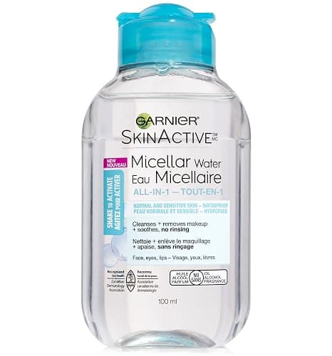 Garnier SkinActive Micellar Cleansing Water, For Waterproof Makeup, 3.4 Fl Oz - Image 1