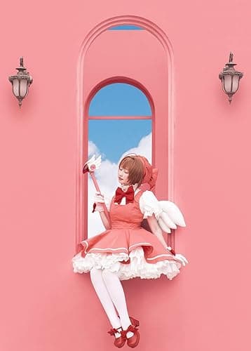 JEQHOZ Cardcaptor Sakura Cosplay Sakura Uniform Pink Dress Battle Suit Halloween Outfits thumbnail 5