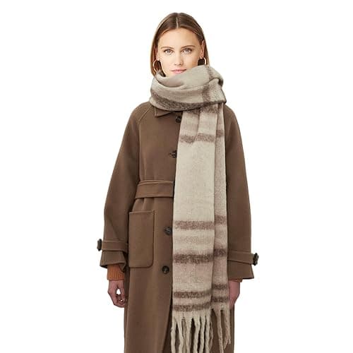 Jepony Large Scarf Colorful CashmereThick Tassel Scarf for Women Fall Winter Warm Big Shawl Blanket Scarves & Wraps Gifts thumbnail 2