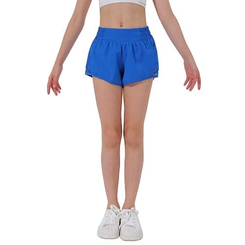 Aurefin Girls Athletic Shorts, Lightweight Running Shorts for Teen Girls Kids Sports Active Short with Zip Pocket and Elastic thumbnail 5