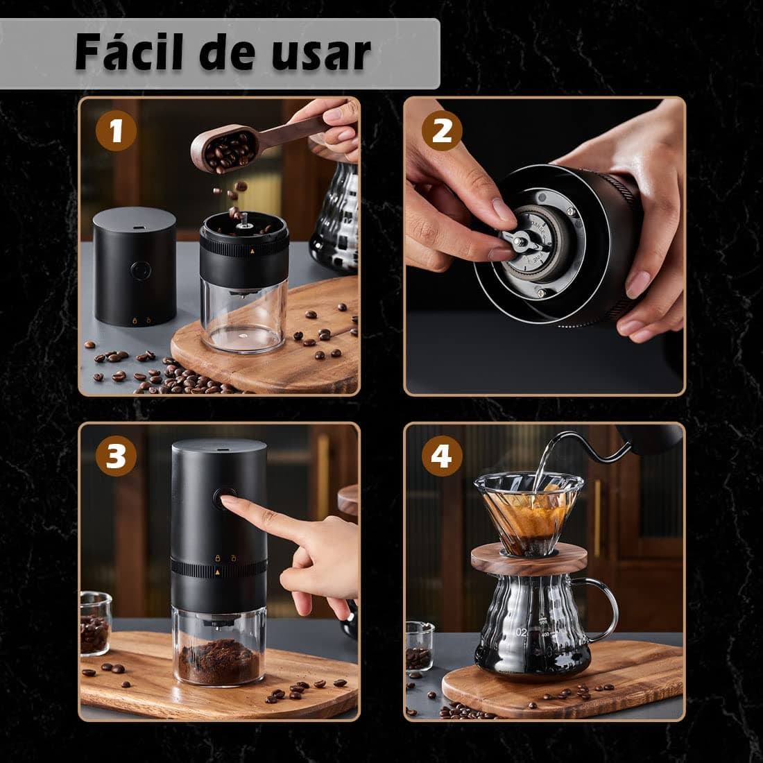 Moedor de café elétrico portátil thumbnail 4