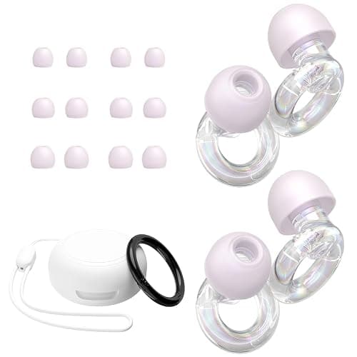 JUSTRVN Ear Plugs for Concert, 2 Pairs of Noise Reduction Earplugs 25dB-30dB with 8 Ear Tips&Carry case,Reusable Hearing Protection earplugs for Sleep,Social,Work,Focus&Noise Sensitivity - Image 1