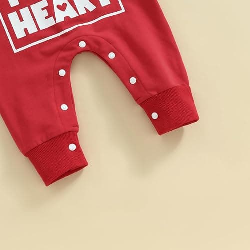 FIOMVA Newborn Baby Boys Mr.Streal Your Heart Sweatshirts Rompers Valentine'sDay Outfits Long Sleeve Onesie Jumpsuit thumbnail 7
