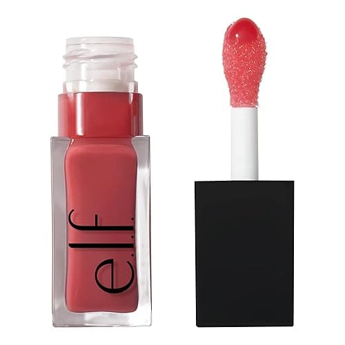 e.l.f. Glow Reviver Lip Oil, Nourishing Tinted Lip Oil For A High-shine Finish, Infused With Jojoba Oil, Vegan & Cruelty-free, Rose Envy - Rose Envy - 0.25 Fl Oz (Pack of 1)
