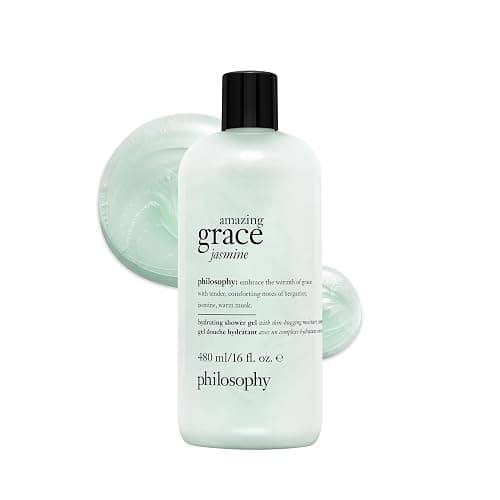 philosophy amazing grace hydrating bath & shower gels - efficiently cleanses, soothes & comforts dry skin - vegan formula - Image 1