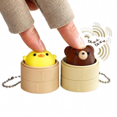 Lanxitown Keyboard Fidget Toy 2PCS Clicker Fidget Set Duck & Bear 3D Printed Keyboard Clicker Fidget Keychain Clicky Stress Relief Toy for Adults Anxiety ADHD Desk Toy thumbnail 4