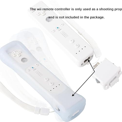 Machine-Ya 2 Pack Wii Motion Plus Adapter,with Silicon Case for wii Remote Controller- External Remote Motion Plus Sensor Controller Wii U Motion Plus (White) thumbnail 4