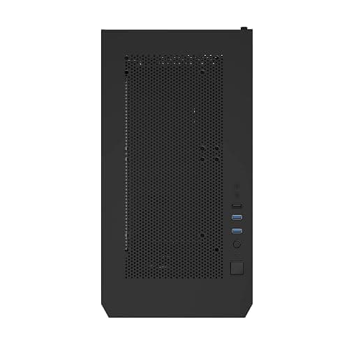 Montech AIR 100 ARGB Micro-ATX Tower with Four ARGB Fans Pre Installed, Ultra-Minimalist Design, Fine Mesh Front Panel, High Airflow, Unique Side Swivel Tempered Glass, Black thumbnail 6