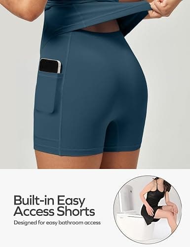 Ewedoos Athletic Tennis Dress for Women with Shorts Underneath Easy Peezy U Neck Adjustable Straps Active Workout Dress thumbnail 5