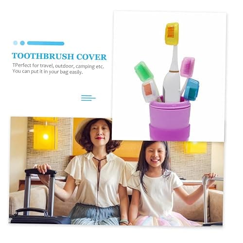SKISUNO 30pcs Portable Toothbrush Head Covers Travel Toothbrush Holder Cap Soft Brush Cover Case thumbnail 7