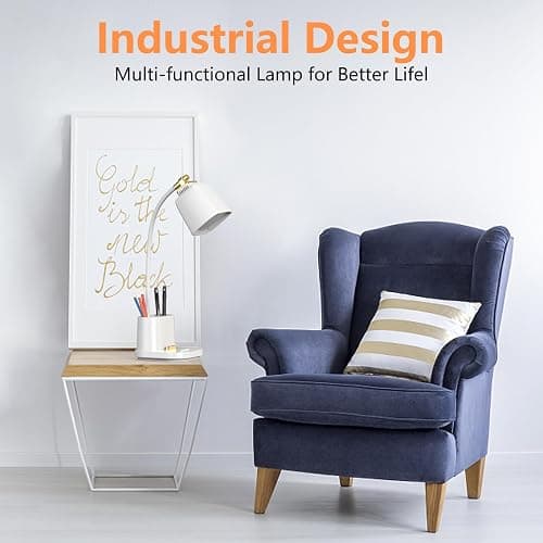 GONDSILY LED Desk Lamp with USB Charging Port Touch Control 3 Color Modes, Stepless Dimming,Eye-Caring LED Table Lamp for Home,Office,Bedroom,Reading,Work,Study,Gooseneck Lamp, 5V, 2.4A thumbnail 6