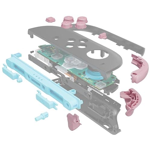 eXtremeRate DIY Replacement Full Set Buttons for Joycon 2, Custom ABXY Direction Keys Dpad + - C Home Capture Release L R ZR ZL Trigger Buttons for Nintendo Switch 2 Controller - Cherry Blossoms Pink thumbnail 9