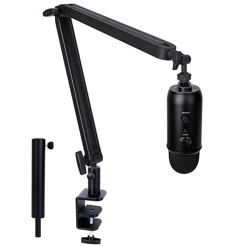 Blue Yeti Boom Arm with Extension Tube - Mic Boom Arm Compatible with Blue Yeti, Adjustable Boom Height Microphone Stand for HyperX QuadCast, Shure MV7, Rode, and Most Gaming Mic By SUNMON - Image 1