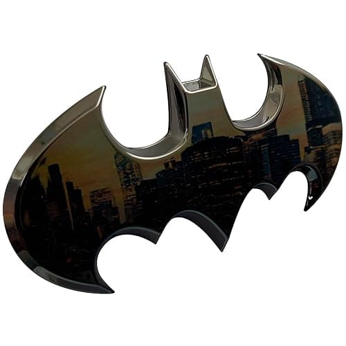 Fan Emblems Batman 3D Car Badge - 1989 Batwing Logo (Black Chrome: 3.8 x 1.8 x 0.2 inches) - Image 1