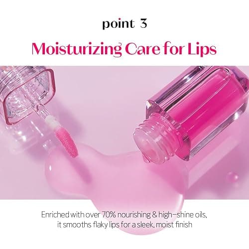 ETUDE Dear Darling Oil Tint #4 Sweet Apple 4.2g | High Moisturizing and Strong Hydrating Lip Oil/Lip Gloss | Smooth and Moist Lips | Non-Sticky Lip Oil Tint For Dry Lips | K-beauty thumbnail 6