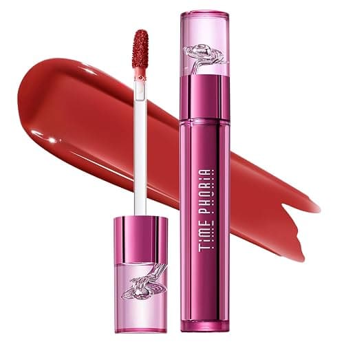 TIMEPHORIA Altera Blurring Lip Tint 016 Blaze, Deep Orange Pink Glossy to Soft Matte Finish, Blur Lip Lines, Weightless No-Sticky Airy Velvet Texture, Vibrant Hydrating Long-Lasting Lip Makeup - Image 1