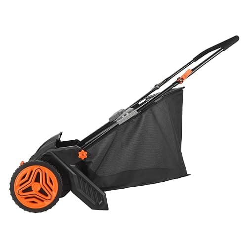 VEVOR Push Lawn Sweeper, 21inch Leaf & Grass Collector, Heavy Duty Thickened Steel Durable to Use with Large Capacity 3.5 cu. ft. Mesh Collection Hopper Bag, 2 Spinning Brushes thumbnail 12