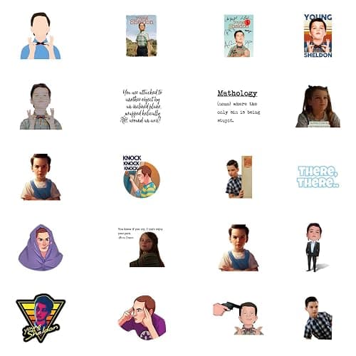 64pcs Sheldon TV Drama Romantic Aesthetics Retro Funny Stickers Pop Kawaii Pack | Vsco Funny Cool Deacls Graffiti Stickers Vinyl for Water Bottle Skateboard Luggage Laptop thumbnail 5