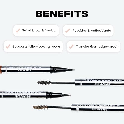 Sacheu Brow & Freckle STAY-N Tinted Eyebrow Gel & Faux Freckle Pen — 2-in-1 Longwear Water Resistant Brows Tint, Cruelty-Free & Vegan, Caramel Latte thumbnail 4