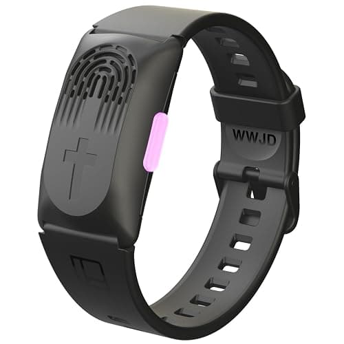 LIAISE Wearable Audio Wrist Band, WWJD Bracelet and Audio Bible, 300+ Verses from NIV, Jesus Bracelet Speaker, Christian Wristband for Men and Women (Black) - Image 1