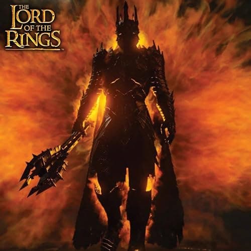 Lord of The Rings Sauron's Mace | The One Ring with Red Eye of Sauron War Banner | Officially Licensed | Certificate of Authenticity | Perfect Collectable for LOTR Fans | 53” Overall thumbnail 5
