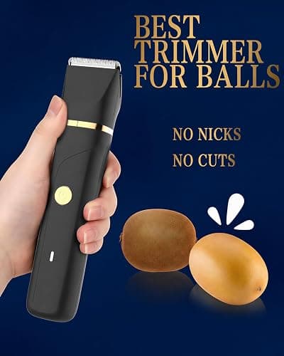 Manscape Body Trimmer Men,3-in-1 Pubic & Nose & Beard Shavers for Men,IPX7 Waterproof, USB Rechargeable Ball Trimmer Men Grooming Kit with 2 Combs,Painless Nose Hair,Wet & Dry thumbnail 6