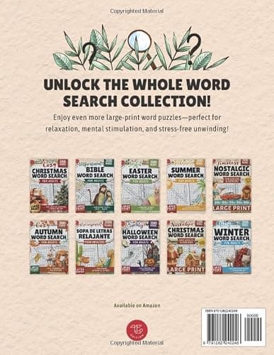 Easy Jumbo Word Search for Seniors: Extra Large Print Word Puzzles for Relaxation and an Active Mind (Word Find Books For Adults) thumbnail 2