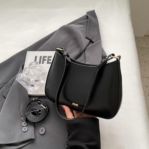 Aucuu Handtasche Damen, Umhängetasche Damen Klein Handtasche, Y2K Crossbody Bag, PU Leder Schultertasche, Mini Hobo Bag Retro Achsel Tasche, Shoulder Bag für Dating Party Einkaufe thumbnail 7