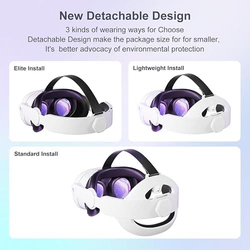 Saqico Head Strap for Meta Oculus Quest 2/3/3s, 3-in-1 Adjustable Halo Headband, Replacement for Elite Strap, Enhanced Comfort Gaming Immersion VR Accessories Compatible with Oculus/Meta Quest 2/3/3s thumbnail 5