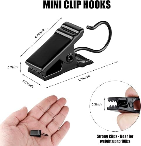 Light Clips Hanging Hooks Clip: 50 Pack Outdoor Hanging Lights Clips - Heavy Duty Metal Camper Awning String Party Light Hook for Canopy Tent Tapestry Clamps thumbnail 3