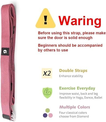 Leg Stretcher Strap, Stretching Equipment with Door Anchor Flexibility Trainer Backbend Assist for Dance Aerial Yoga Ballet Leg Stretching Exercise thumbnail 7