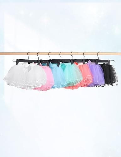 Phoeswan Grils 4 Layers Tulle Tutu Skirts,Kids Pull on Ballet Skirts for Dance Gymnastics,Halloween Dance Dress thumbnail 4