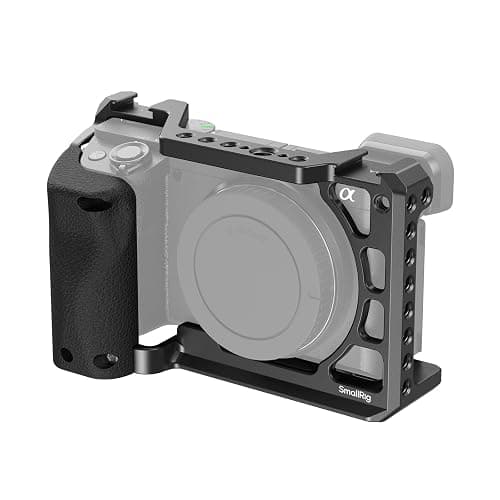 SmallRig Cage with Silicone Handgrip & Cold Shoe for Sony a6100, a6300, a6400-3164 - Image 1