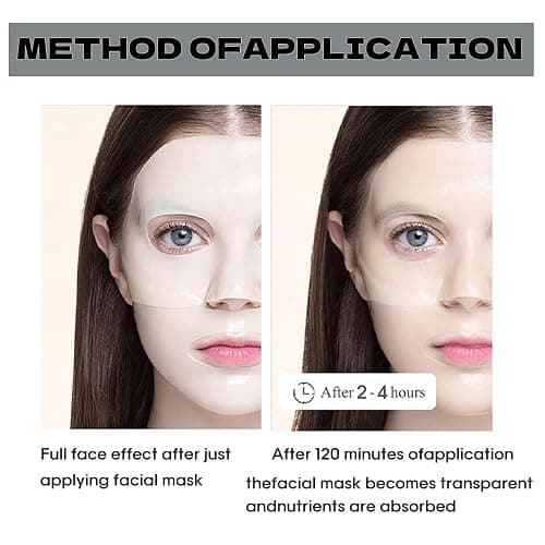 Collagen Face Mask Hydrating Overnight Collagen Face Mask (6 pcs/1 Box) Deep Collagen Anti Wrinkle Lifting Mask - Pure Collagen Films for Improve Elasticity Firming And Moisturizing thumbnail 4