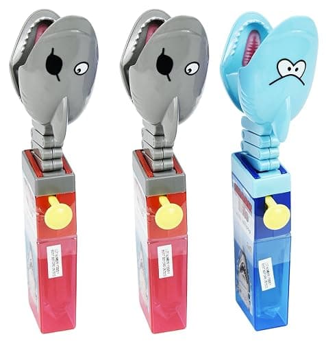 Set of 3 - 2oz Assorted Shark Bite Candy Holder With Lollipop! Perfect for Movie Night, Field Trips, Road Trips and More! - Image 1