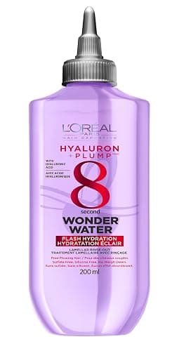 L'Oréal Paris 8-Second Wonder Water, Rinse-Out Treatment for Free-Flowing Hair, Lamellar Water Technology with Hyaluronic Acid for Flash Rehydration and Shine, Silicone Free, 200ml,1 - Image 1