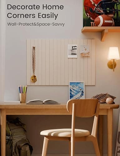 Fluxynara Felt Bulletin Board Tiles -28"x18" with 40 Adhesive Tabs, Cork Board Alternative for Office Decor, Push Pin Board Wall Organizer 6-Pack (Oatmeal) thumbnail 5