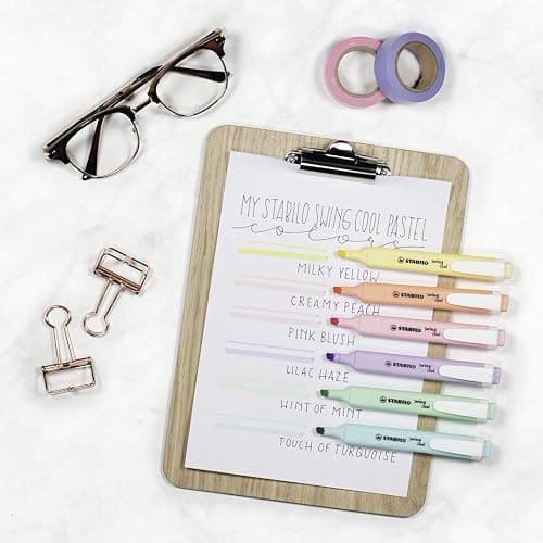 STABILO swing cool Pastel - Highlighter - Pack of 6 - Assorted Colours thumbnail 4