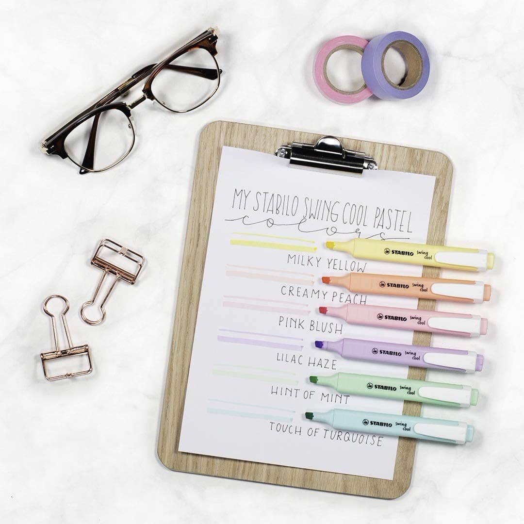 STABILO swing cool Pastel Highlighter - Wallet of 6 Assorted Colours thumbnail 4